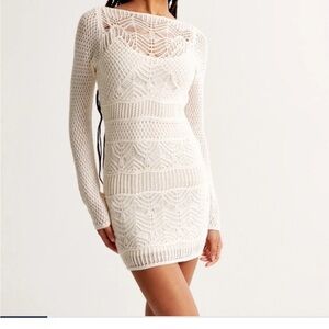 Abercrombie & Fitch Long Sleeve crochet Knit Dress